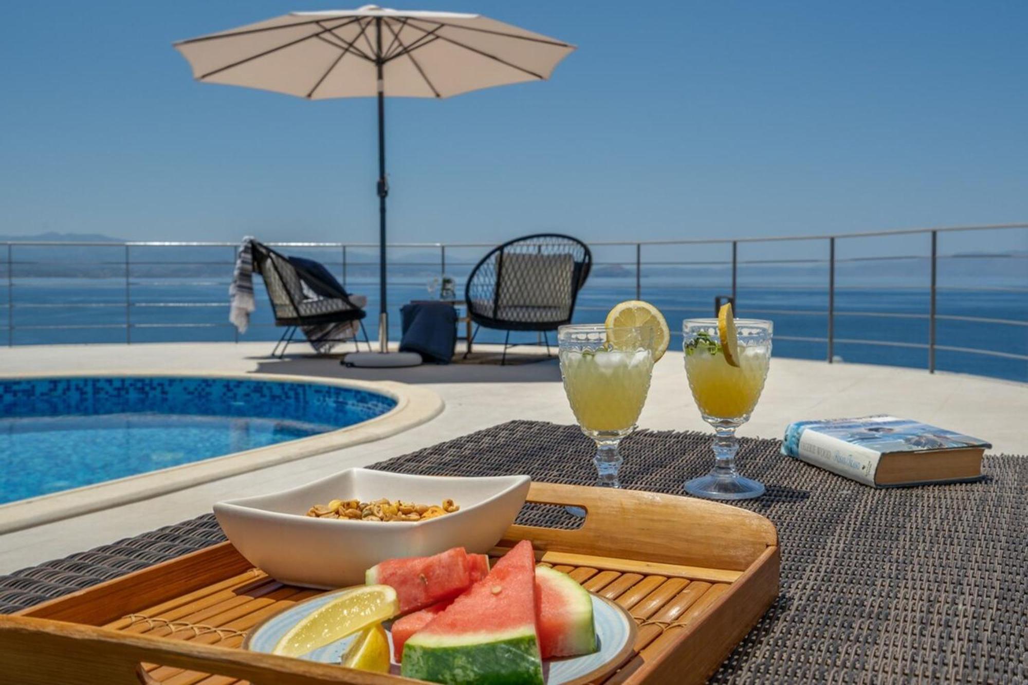 Villa Hemera Ocean View Private Heated Pool Chorafakia Bagian luar foto