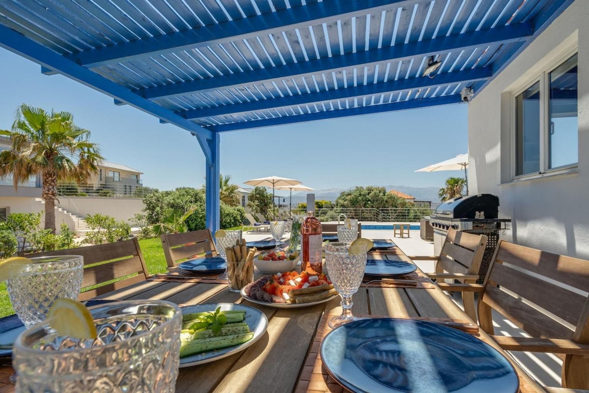 Villa Hemera Ocean View Private Heated Pool Chorafakia Bagian luar foto